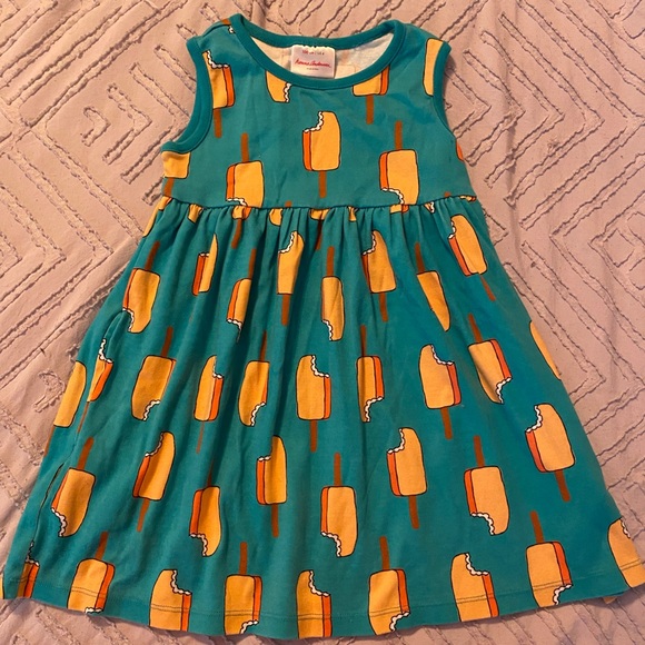 Hanna Andersson Other - Hanna Andersson size 4 Turquoise Dress with Popsicles Icecream